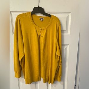 Mustard/Gold cardigan from Avenue, size 26/28.